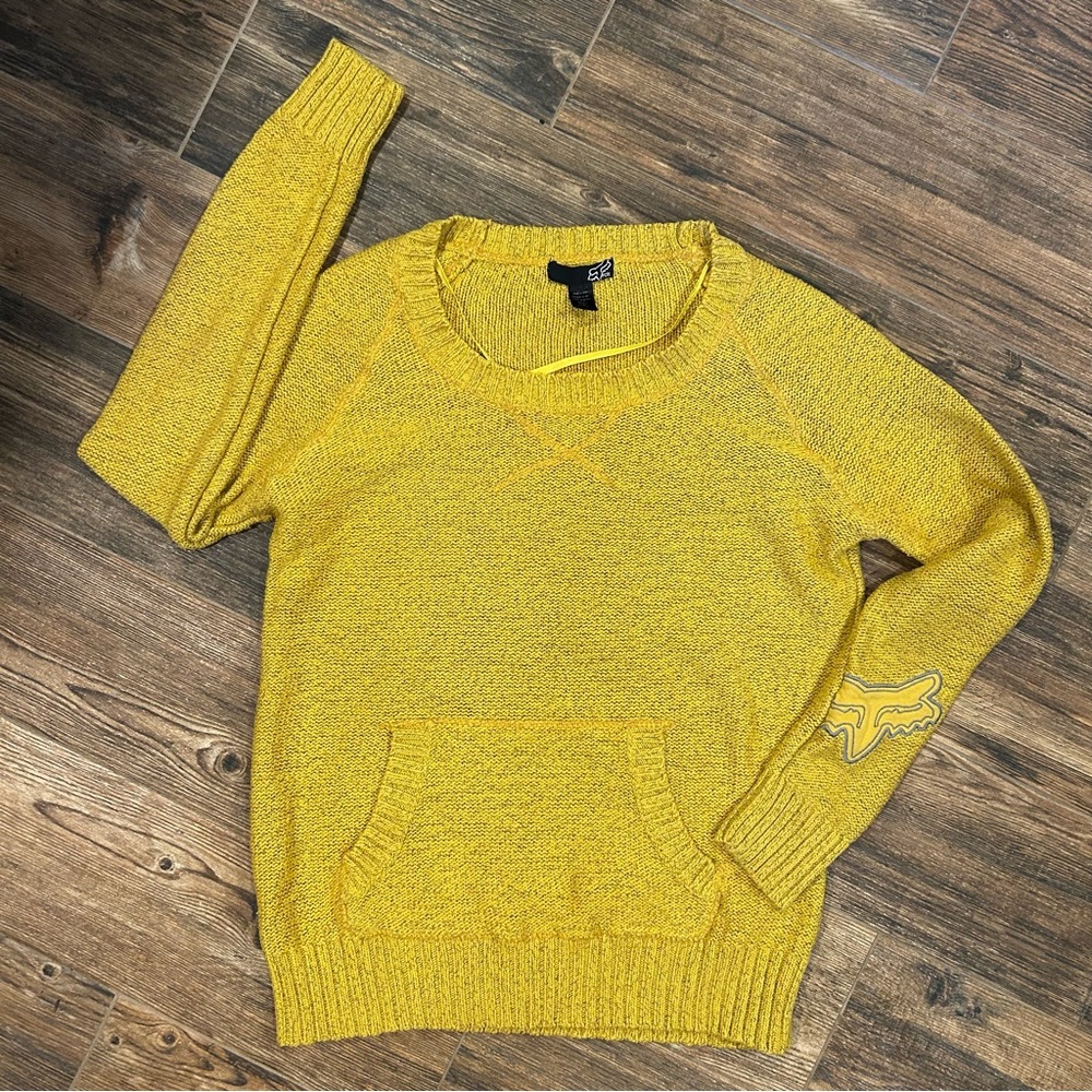 Fox Racing Mustard Yellow Knit Pullover Sweater – Moto Streetwear Vibes